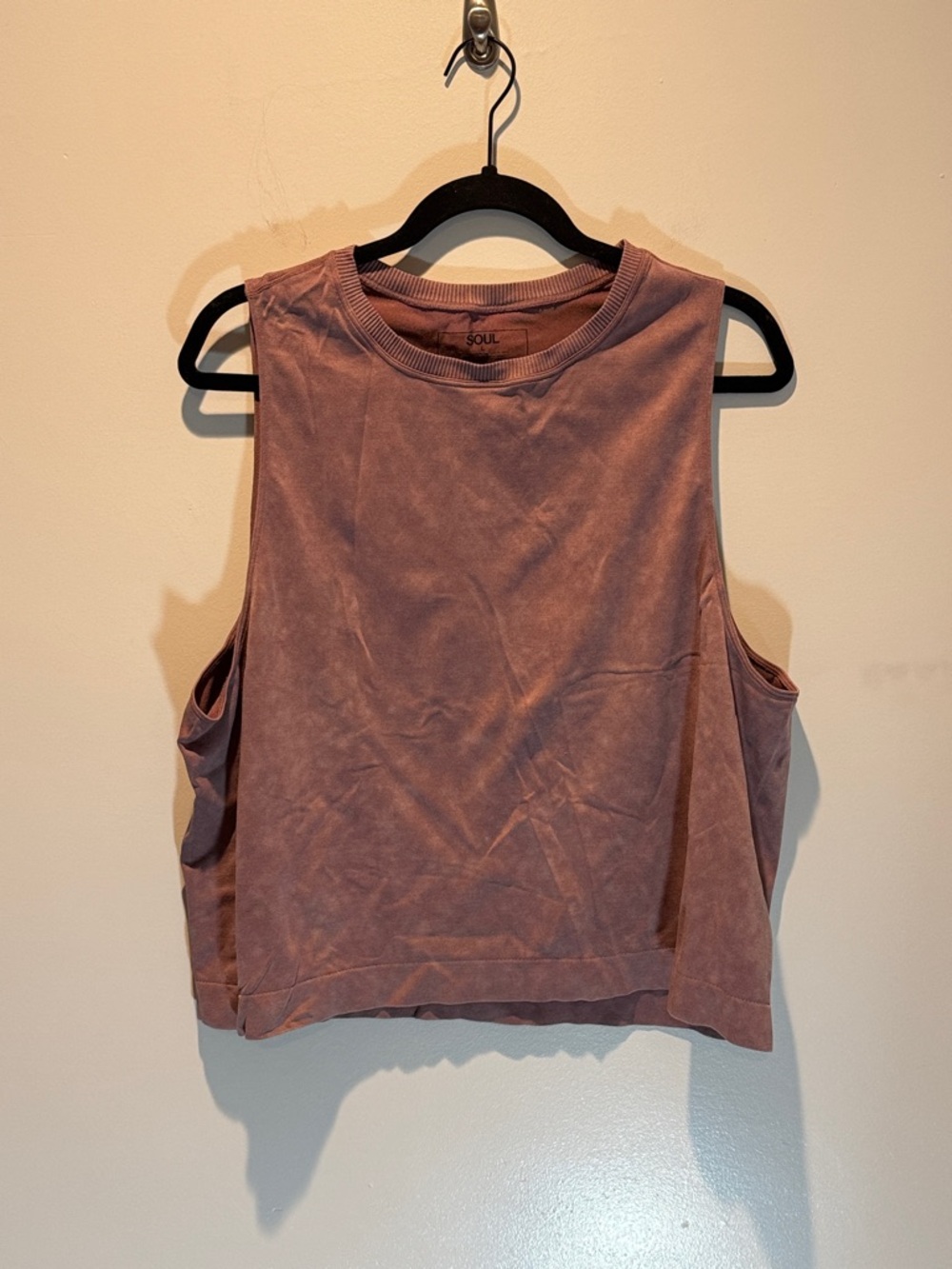 Soul Cycle Mauve Muscle Tank Top size Large